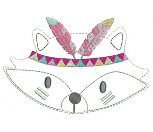 Stickserie - Federtiere Federdachs Appli